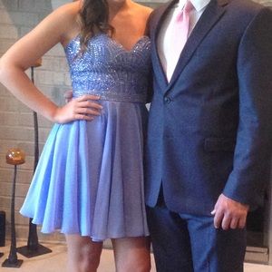 Sherri Hill short beaded A Line dress